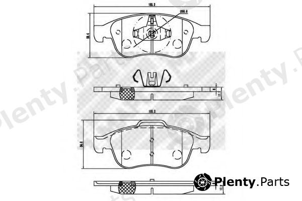  MAPCO part 6884 Brake Pad Set, disc brake