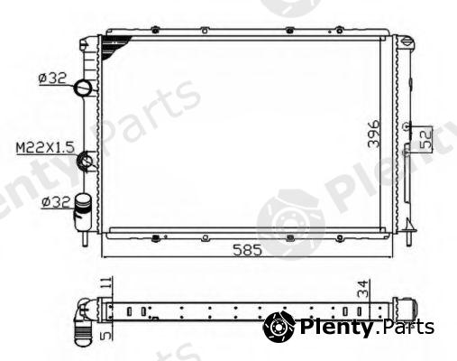  NRF part 509503 Radiator, engine cooling