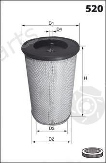  MECAFILTER part EL3763 Air Filter