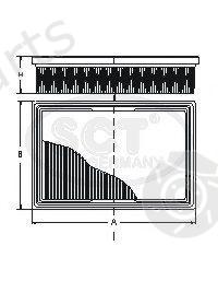  SCT Germany part SB2233 Air Filter