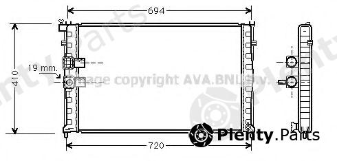  AVA QUALITY COOLING part PEA2177 Radiator, engine cooling