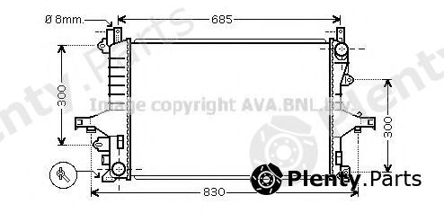  AVA QUALITY COOLING part VOA2114 Radiator, engine cooling
