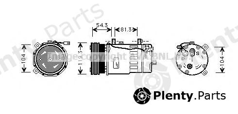  AVA QUALITY COOLING part VWAK280 Compressor, air conditioning