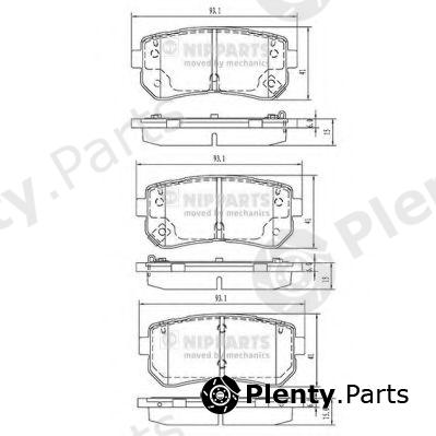  NIPPARTS part N3610313 Brake Pad Set, disc brake