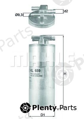  MAHLE ORIGINAL part KL659 Fuel filter