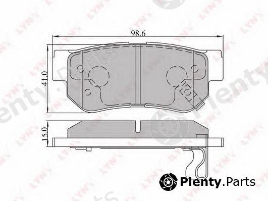  LYNXauto part BD-3605 (BD3605) Brake Pad Set, disc brake