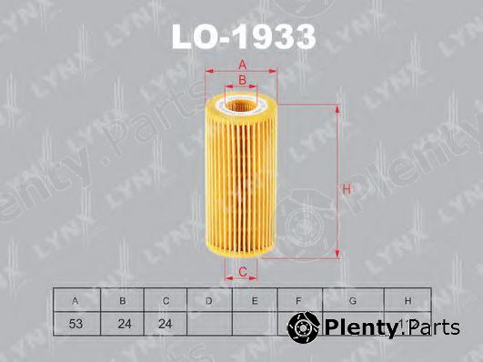  LYNXauto part LO-1933 (LO1933) Oil Filter
