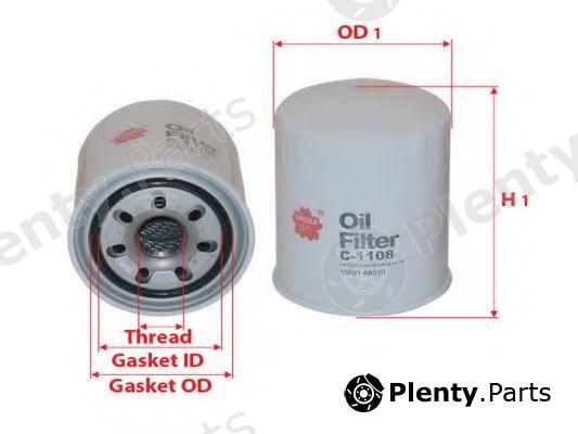 SAKURA part C1108 Oil Filter - Plenty.Parts