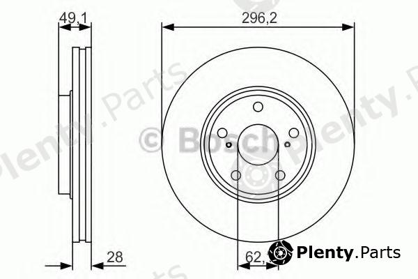  BOSCH part 0986479R28 Brake Disc