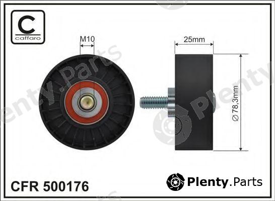  CAFFARO part 500176 Deflection/Guide Pulley, v-ribbed belt