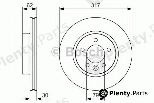  BOSCH part 0986479S25 Brake Disc