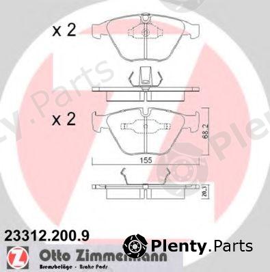  ZIMMERMANN part 23312.200.9 (233122009) Brake Pad Set, disc brake