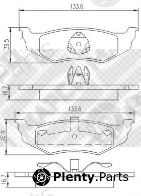  MAPCO part 6775 Brake Pad Set, disc brake