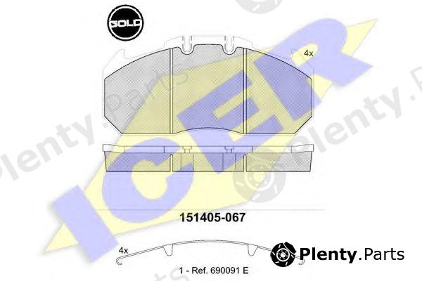  ICER part 151405-067 (151405067) Brake Pad Set, disc brake