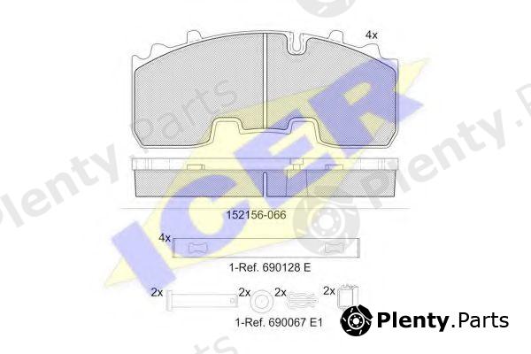  ICER part 152156-066 (152156066) Brake Pad Set, disc brake