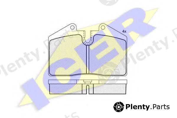  ICER part 181036 Brake Pad Set, disc brake