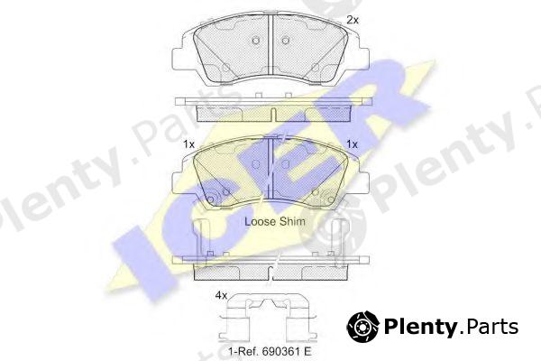  ICER part 182178 Brake Pad Set, disc brake