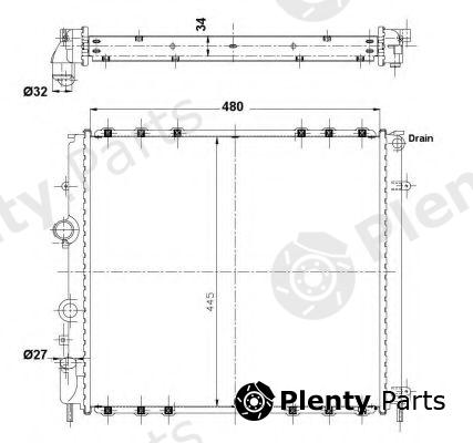  NRF part 58075 Radiator, engine cooling