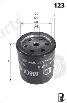  MECAFILTER part ELG5519 Fuel filter