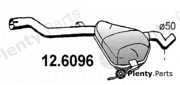  ASSO part 12.6096 (126096) Middle Silencer