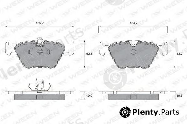  WEEN part 151-1140 (1511140) Brake Pad Set, disc brake