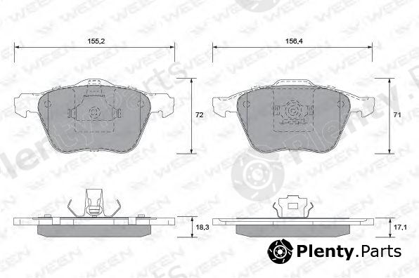  WEEN part 151-1350 (1511350) Brake Pad Set, disc brake