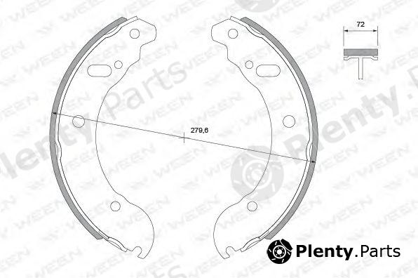  WEEN part 152-2004 (1522004) Brake Shoe Set