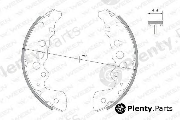  WEEN part 152-2435 (1522435) Brake Shoe Set