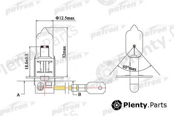  PATRON part PLH3-12/55 (PLH31255) Bulb, fog light
