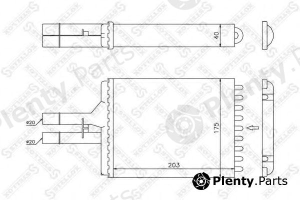  STELLOX part 10-35076-SX (1035076SX) Heat Exchanger, interior heating