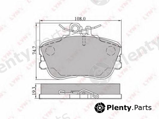 LYNXauto part BD-5303 (BD5303) Brake Pad Set, disc brake