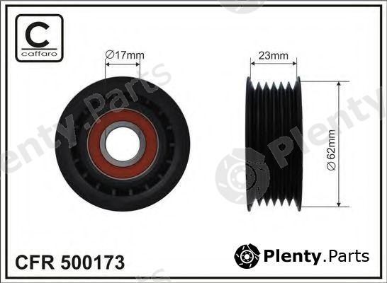  CAFFARO part 500173 Tensioner Pulley, v-ribbed belt