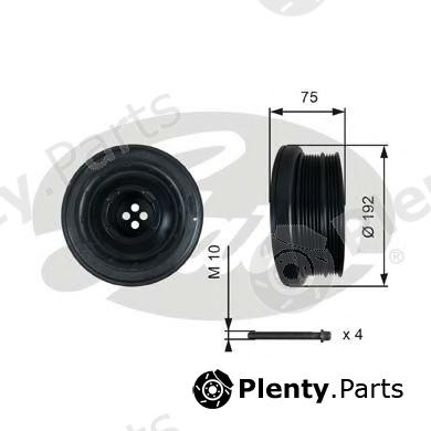  GATES part TVD1050A Belt Pulley, crankshaft