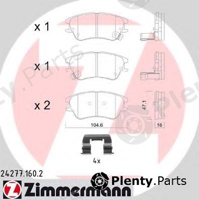  ZIMMERMANN part 24277.160.2 (242771602) Brake Pad Set, disc brake