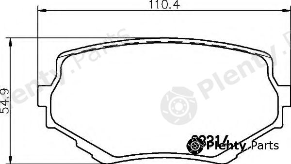  HELLA part 8DB355017-181 (8DB355017181) Brake Pad Set, disc brake