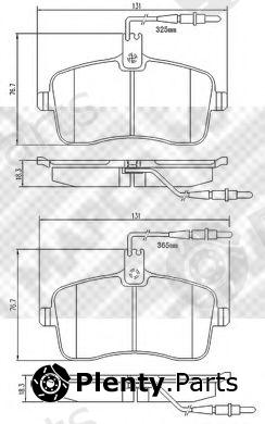  MAPCO part 6757 Brake Pad Set, disc brake