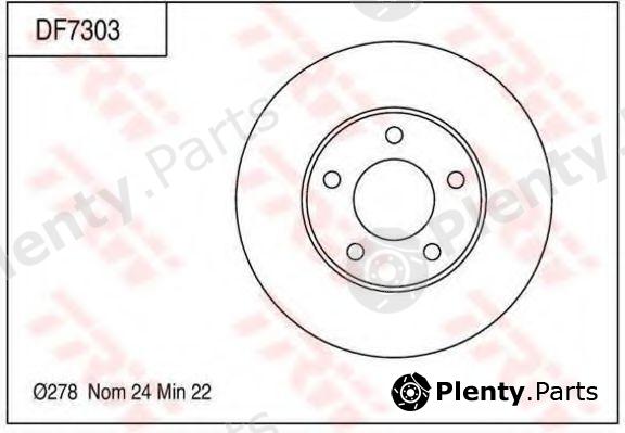  TRW part DF7303 Brake Disc