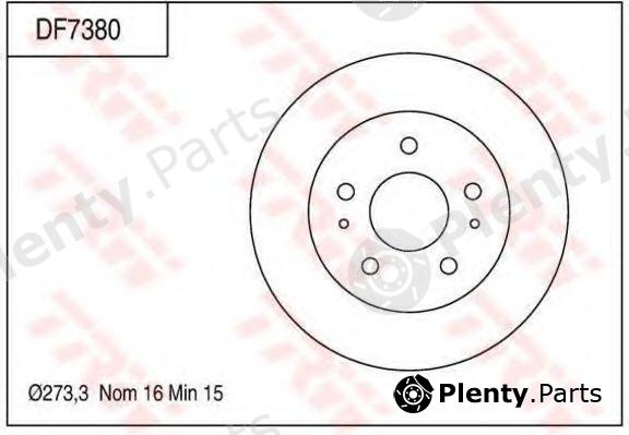  TRW part DF7380 Brake Disc
