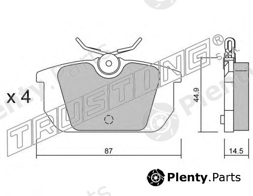  TRUSTING part 066.0 (0660) Brake Pad Set, disc brake