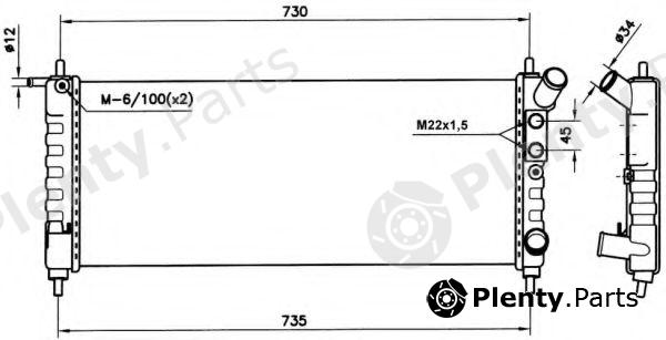  NRF part 58154 Radiator, engine cooling