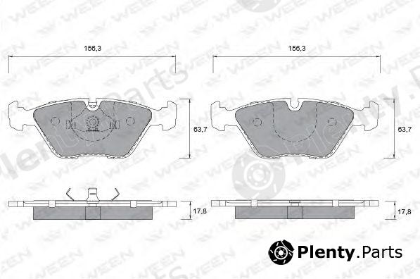  WEEN part 151-1267 (1511267) Brake Pad Set, disc brake