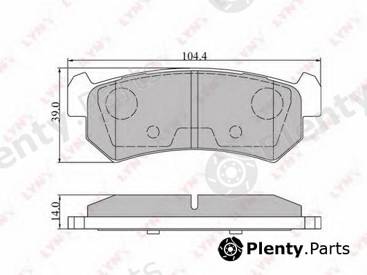  LYNXauto part BD-1807 (BD1807) Brake Pad Set, disc brake