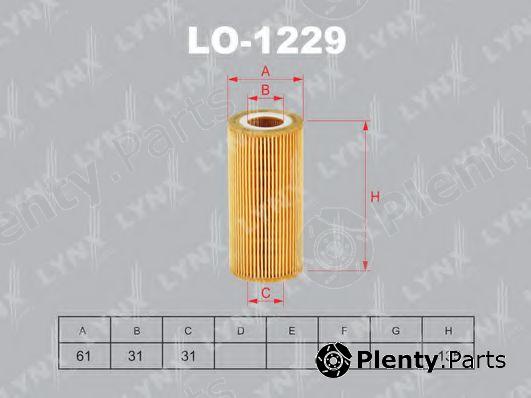  LYNXauto part LO-1229 (LO1229) Oil Filter