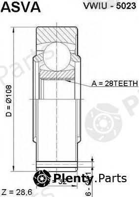  ASVA part VWIU5023 Replacement part