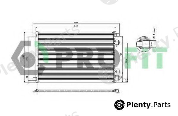  PROFIT part PR1909C1 Condenser, air conditioning