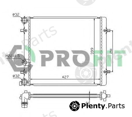  PROFIT part PR9523A1 Radiator, engine cooling