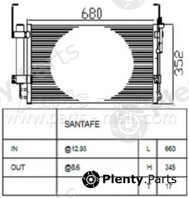  PARTS-MALL part PXNCA014 Condenser, air conditioning