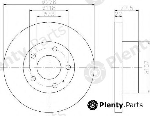  HELLA part 8DD355107-401 (8DD355107401) Brake Disc