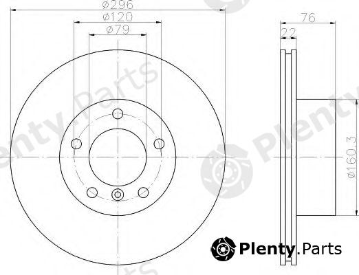  HELLA part 8DD355104-591 (8DD355104591) Brake Disc