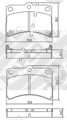  MAPCO part 6726 Brake Pad Set, disc brake